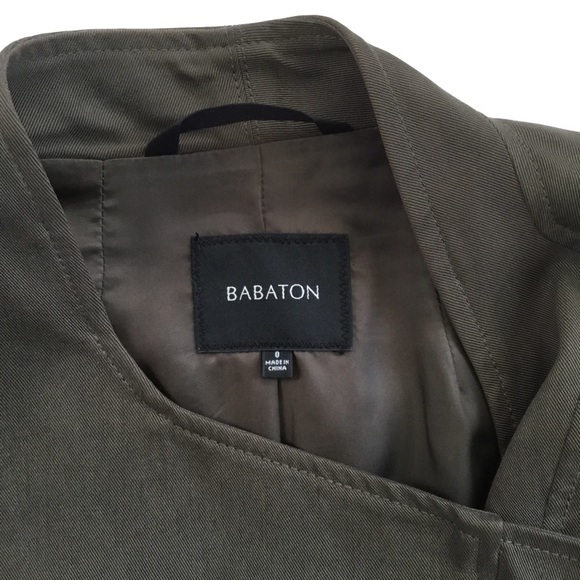 Babaton Aritzia Moto Jacket Olive Green Size 0 - Picture 9 of 12
